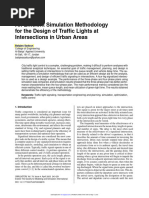 An Efficient Simulation Methodology For The Design of Traffic Lights at Intersections in Urban Areas