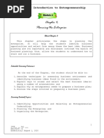 Entrepreneurship Module 4 Planning The Enterprise