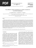 Non Diffusive Spatial Segregation of Sur