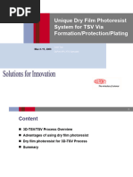 Dry Film Solutionfor TSV