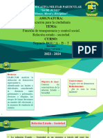 Función de Transparencia y Control Social. Relación Estado - Sociedad.