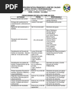 Cronograma Escuela de Familia