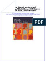 Full Download PDF of Solution Manual For Abnormal Psychology, 18th Edition, Jill M Hooley, Matthew Nock, James Butcher All Chapter