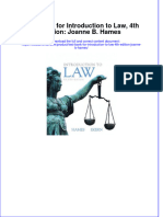 Full Download PDF of Test Bank For Introduction To Law, 4th Edition: Joanne B. Hames All Chapter