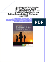 Full Download pdf of Test Bank for Maternal-Child Nursing Care with The Women’s Health Companion: Optimizing Outcomes for Mothers, Children, and Families, 2nd Edition, Susan L. Ward, Shelton M. Hisley 665-1 all chapter