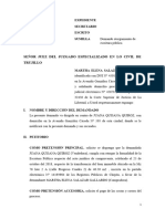 Modelo de Demanda de Otorgamiento de Escritura Pública