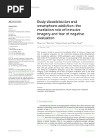 Body Dissatisfaction and Smartphone Addiction The Mediation Role of Intrusive Imagery and Fear of Negative Evaluation