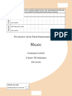 Music: Pre-Junior Cycle Final Examination 2024