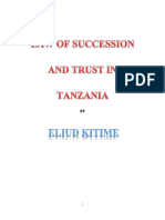 Eliud Kitime, Law of Succession and Trust in Tanzania