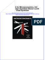 Full Download PDF of Test Bank For Microeconomics, 3rd Edition, Austan Goolsbee Steven Levitt Chad Syverson All Chapter