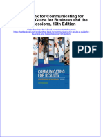 Full Download PDF of Test Bank For Communicating For Results A Guide For Business and The Professions, 10th Edition All Chapter