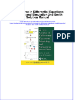 Full Download PDF of First Course in Differential Equations Modeling and Simulation 2nd Smith Solution Manual All Chapter