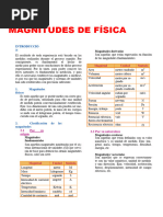 Magnitudes Fisicas para Tercer Grado de Secundaria