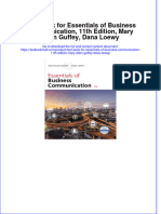 Full Download PDF of Test Bank For Essentials of Business Communication, 11th Edition, Mary Ellen Guffey, Dana Loewy All Chapter