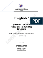 ENGLISH1 Q4 Weeks5&6 Mod5 Follow One To Two Directions FINAL