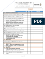 HSE Camp Inspection Checklist