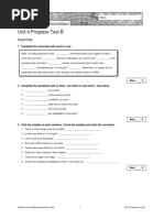 Sol3e Elem U4 Progress Test B