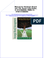 Full Download PDF of Solution Manual For Strategic Brand Management, 3/E, Kevin Lane Keller, ISBN-10: 0131888595, ISBN-13: 9780131888593 All Chapter