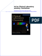 Full Download PDF of Test Bank For Clinical Laboratory Chemistry: Sunheimer All Chapter