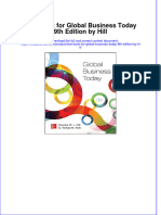 Full Download PDF of Test Bank For Global Business Today 9th Edition by Hill All Chapter