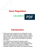 Lecture # 13 (Gene Regulation in Prokaryotes - Lac Operon)