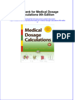 Full Download PDF of Test Bank For Medical Dosage Calculations 9th Edition All Chapter