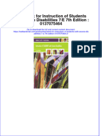 Full Download PDF of Test Bank For Instruction of Students With Severe Disabilities 7/E 7th Edition: 0137075464 All Chapter