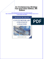 Full Download PDF of Test Bank For Contemporary Strategy Analysis: Text and Cases Edition, 9th Edition All Chapter