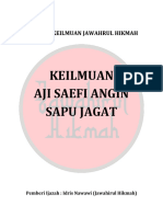 Keilmuan Aji Saefi Angin Sapu Jagat - Jawahirul Hikmah