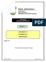 Geography P1 Nov 2013 Memo Eng