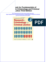 Full Download PDF of Test Bank For Fundamentals of Research in Criminology and Criminal Justice Third Edition All Chapter