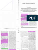 Morin - Sobre La Interdisciplinariedad - 2010