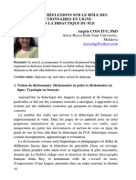 Quelques Réflexions Sur Le Rôle Des Dictionnaires en Ligne Dans La Didactique Du Fle Angela Coșciug, PHD