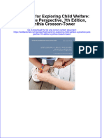 Full Download PDF of Test Bank For Exploring Child Welfare: A Practice Perspective, 7th Edition, Cynthia Crosson-Tower All Chapter