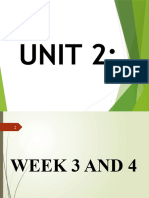 POWERPOINT LECTURE NOTE UNIT 2 WEEK THREE and FOUR