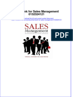 Full Download PDF of Test Bank For Sales Management 0132324121 All Chapter