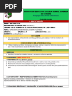 Plan de Clase Terminado de Represerntacion de Unidad Decena Centena