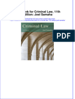 Full Download PDF of Test Bank For Criminal Law, 11th Edition: Joel Samaha All Chapter