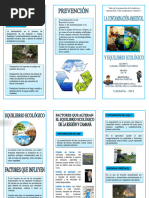 Triptico Factores Que Alteran El Equilibrio Ecologico