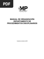 Manual Organizacion Depto. Disciplinarios