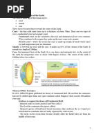 Geography Notes-1 Plates, Weathering, Mass Wasting, Fluvial Processes, CoralReefs, Mangroves