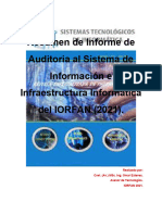 Informe de Auditoria Al Sistema de Información e Infraestructura Informática Del IORFAN