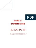 Lesson 10 Form and Input Design