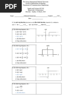 Signals and Systems - Homework 3 - Spring 2024