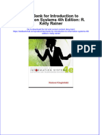 Full Download PDF of Test Bank For Introduction To Information Systems 4th Edition: R. Kelly Rainer All Chapter