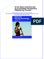 Full Download PDF of Test Bank For Sport and Exercise Psychology A Canadian Perspective 3rd Edition by Crocker All Chapter