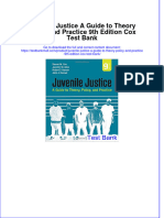 Full Download PDF of Juvenile Justice A Guide To Theory Policy and Practice 9th Edition Cox Test Bank All Chapter