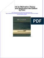 Full Download PDF of Test Bank For Motivation Theory Research and Application 6th Edition by Petri All Chapter