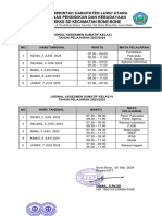 Jadwal Ulangan Semester Genap 2024