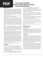 Form 6 Rack/Yard Mount Microprocessor-Based Recloser Control Technical Specifications